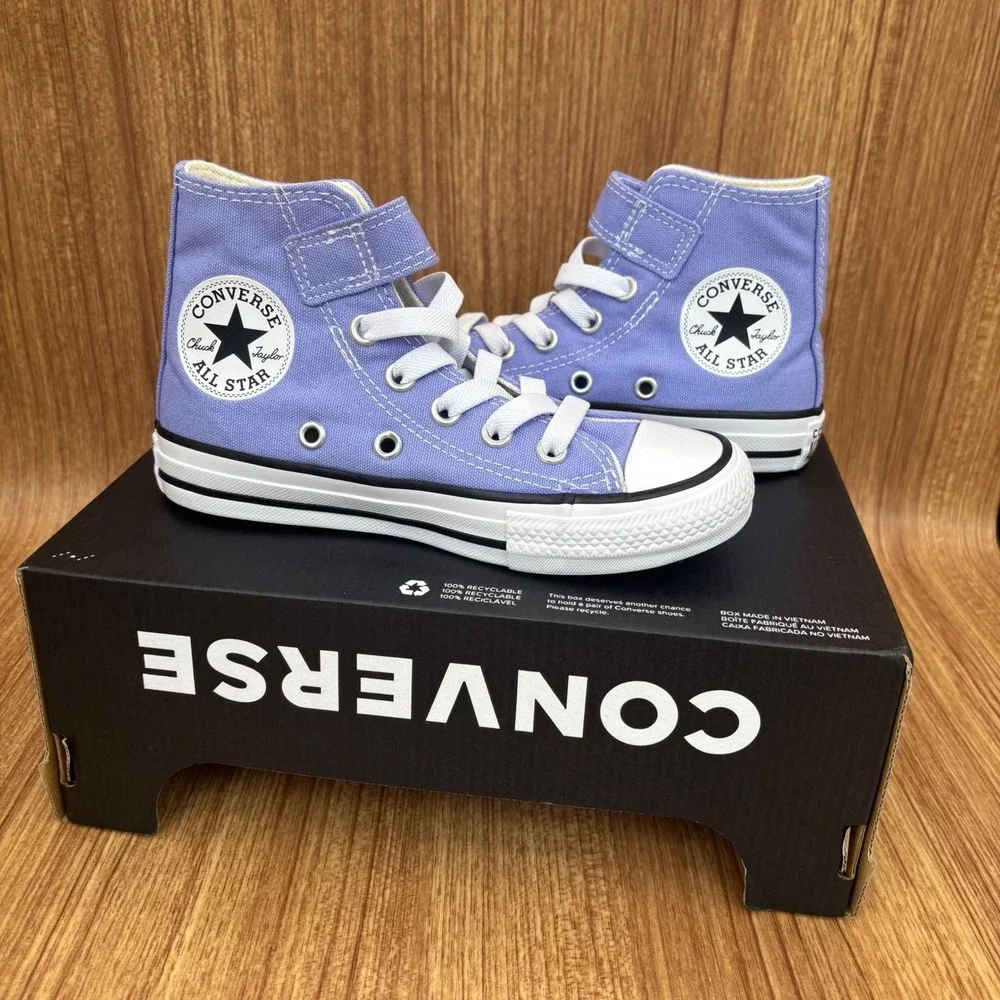 New Converse Chuck Taylor All Star 1V Kids Size 11 Purple High Top Sneakers
